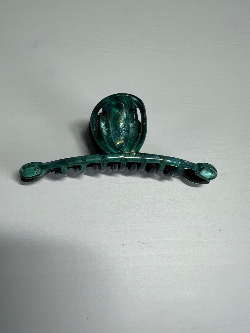 Medusa's Heirlooms Fine Hair French hair clip in turquoise with gold accents